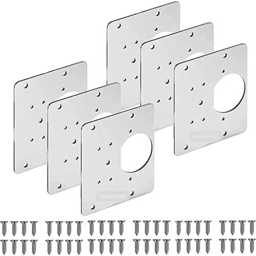 Hinge Repair Plate with 12 Mounting Holes Pratical Repair Accessory for Furniture Cabinet Drawer Door Window