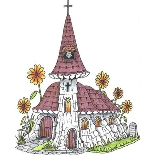 Mushroom castle church Transparent Clear Silicone Stamp/Seal for DIY scrapbooking/photo album Decorative clear stamp A7161