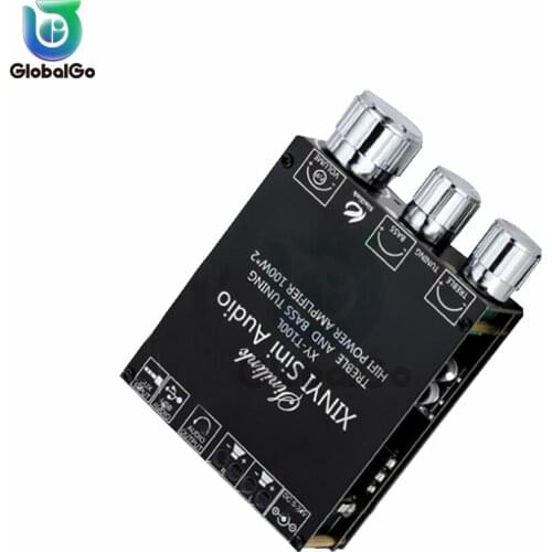 T100L Bluetooth 5.0 With Pre-stage High And Bass Adjustment Stereo Digital Power Amplifier Board Module 100WX2 Wireless