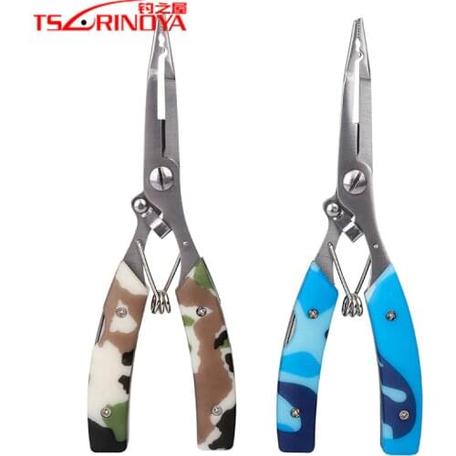 TSURINOYA Multifunction Fishing Pliers 160mm/120g Stainless Steel Special for Double Ring Line Cutter Fishing Tool Alicate Pesca