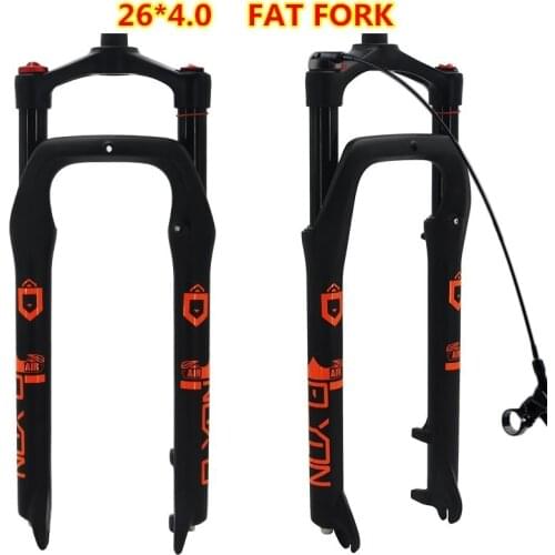 26inch Bike Bicycle Fork Aluminium Alloy Air Gas Line Locking Suspension Fat Forks Magnesium 4.0"tire 135mm