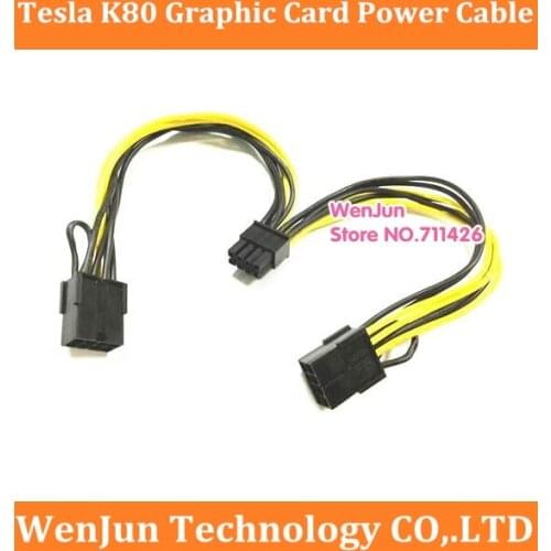16AWG nVIDIA Graphics Card 8pin to Dual 8pin Power Cable for Tesla K80 Dell hp 030-0571-000