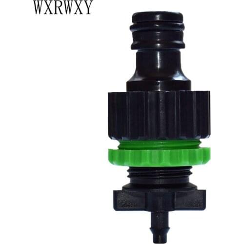 Wxrwxy 1/4 irrigation connector threaded irrigation connector barbed Faucet 1/2 3/4 adapter 4/7 mm watering pipe fitting 3 pcs