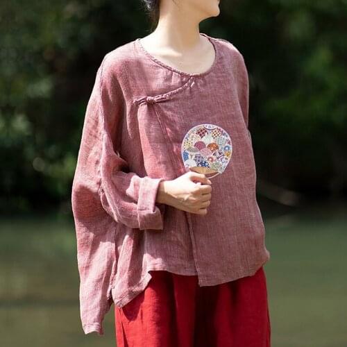 Women Spring Summer Linen Single Button Jackets Ladies Loose Tops Female Vintage Flax Coat Tops