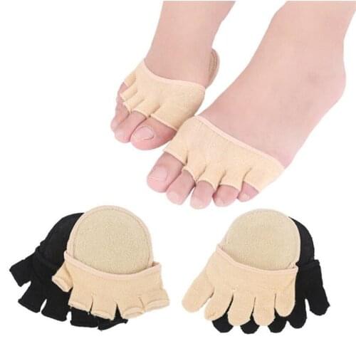 1Pair Cotton Half Insoles Pads Foot Care Insoles Forefoot Pain Relief Massaging Gel Metatarsal Toe Support Pads Insoles Forefoot
