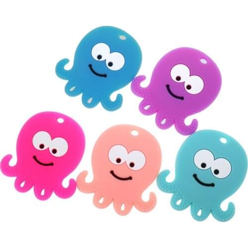 1PC Baby Teether Chew Toy Octopus Silicone Teether Infant Teethers Silicone Teething For Baby Teether Baby Teething Dental Care