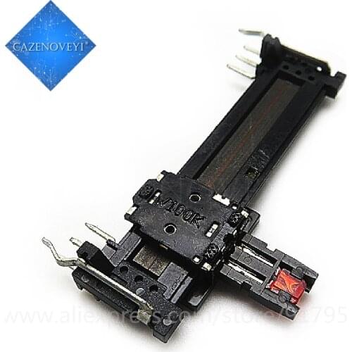 1pcs/lot 4.5cm balanced mixer fader with lamp potentiometer W100KX2 handle 10MM with the midpoint In Stock