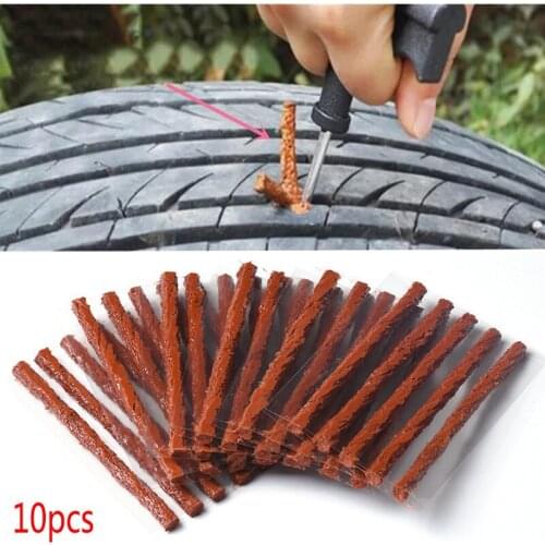 10pcs Tubeless Tire Repair Tape Mixing Rubber Tire Puncture Emergency Car Motorcycle Bicycle Tire Repair Tape