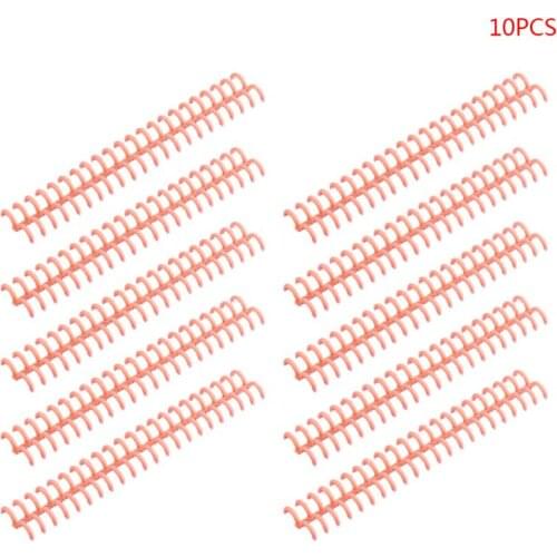 10pcs Plastic Loose Leaf Link Spiral Circles Binder Ring for 30 Holes Notebook