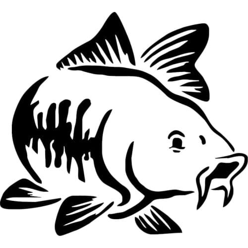 13.8*12.5CM Carp Fish Animal Window Stickers Creative Personality Car Styling Decoration Accessories S1-0007