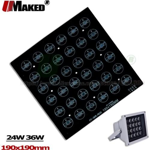 190x190mm LED PCB 24W 36W RGB LED Aluminum Plate Heatsink High Power PCB Plate For Outdoor Light Landscape Floodlight Lamps