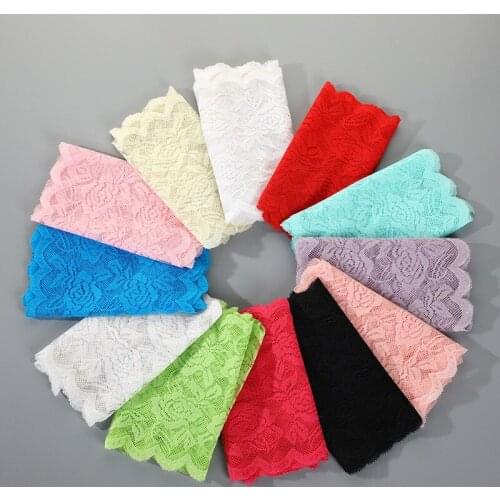 2021 new 1Yard Flower Pattern 8CM Wide Lace Fabric Ribbon Lace Trim Ribbon Diy Craft Fabric Width African Fabrics