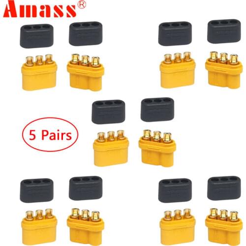 5Pairs AMASS MR60 Connector Brushless Motor motor ESC Male and Female for RC Drone Model