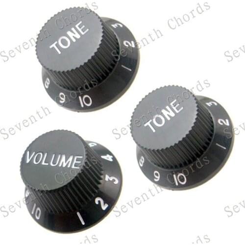 A set of 3 Pcs Black White Guitar Speed Control Knobs for Electric Guitar accessories parts Musical instrument