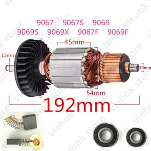 AC220-240V Armature Rotor Replace for MAKITA 9067 9067S 9069 9069S 9069X 9067F 9069F 180 Anchor motor Angle Grinder power tool