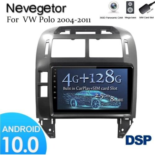 Android 10.0 For Volkswagen POLO 2004-2011 Car Radio Multimedia Video Player GPS Navigation NO DVD 2 Din Octa-Core