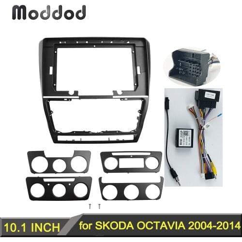 Car Radio Fascia for SKODA OCTAVIA 2004-2014 10.1 INCH Stereo GPS CD DVD Player Install Panel DashSurround Mount Trim Kit Frame