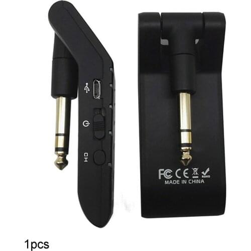 2.4G Wireless Guitar System Transmitter & Receiver for Guitar Bass Built-in Rechargeable Lithium Battery 30M Transmission Range
