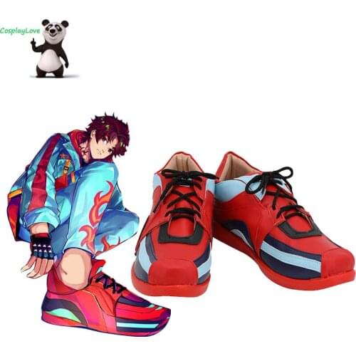 CosplayLove Paradox Live Allen Sugasano Red Shoes Cosplay Long Boots Leather Custom Made For Party Christmas Halloween