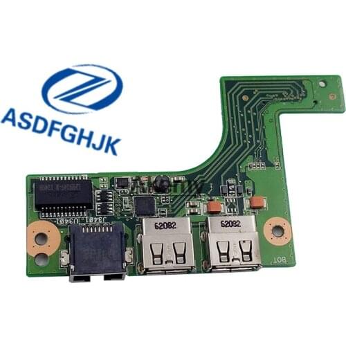 FOR Asus PRO7BS N73S N73SV N73JN LAN RJ45 Ethernet USB Socket Board 60-N1RLA1000 100% Test ok