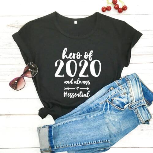 Hero of 2020 New Arrival 2020 Funny T Shirt Introvert Shirts Essential Worker shirt Quarantine Shirt Doctor Nurse Gift