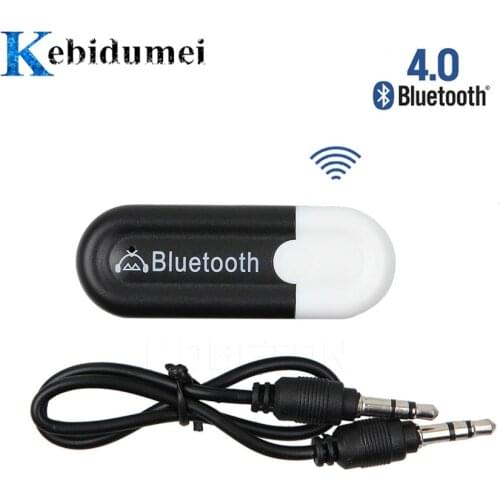 Kebidumei USB Wireless Bluetooth 4.0 Music Audio Stereo Receiver Adapter Dongle Car Kit 3.5mm A2DP for Car PC Aux Android IOS