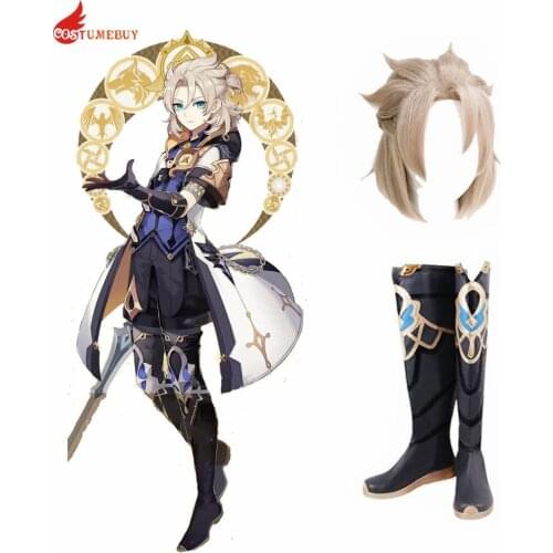 Game Genshin Impact Albedo Costume Cosplay Wig Shoes For Genshin Impact Albedo Suit Carnival Halloween Party vs Scaramouche Ne
