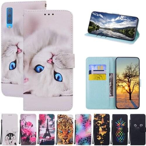Leather Case For Samsung Galaxy A7 2018 Case A750 A750F Case Wallet Flip Phone Case For Samsung A7 2018 SM-A750F/ds Fundas Coque