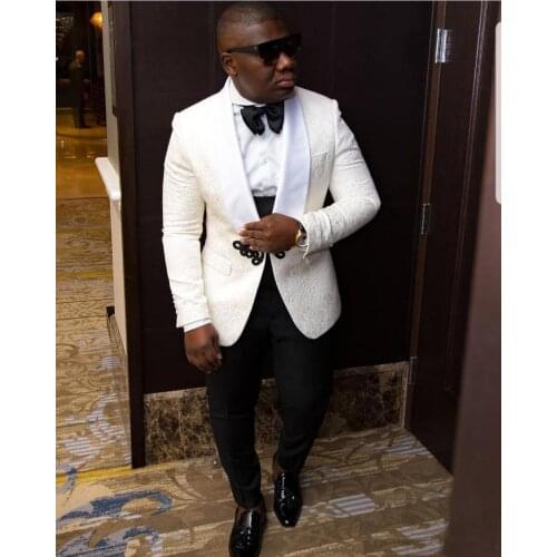 Handsome One Button Groom Tuxedos Shawl Lapel Trim Fit Wedding Men Best Suits Tuxedos Men Party Groomsmen Suits(Jacket+Pants+Tie