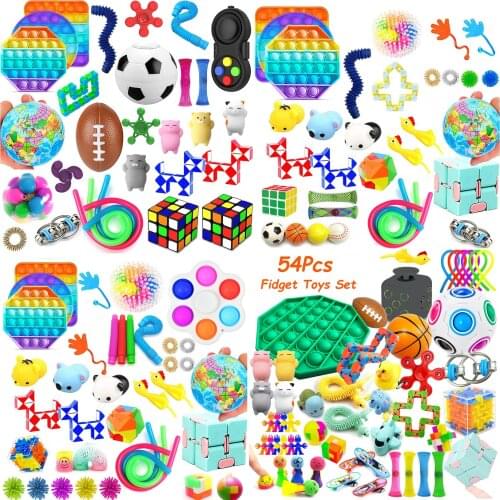 Fidget Toys Set Fidget Pack Cheap Sensory Relieves Stress Anxiety For Kid Simple Dimple Fidget Toy Kit Children Anti-stress Toy