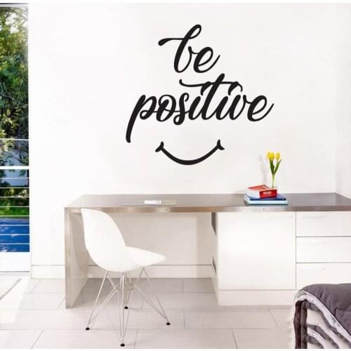 Be Positive Motivational Quote Decal Wall Art Study Sticker Home Living Room And Office Decoration Removable A002893