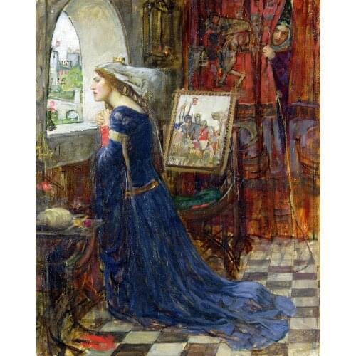 Neo Classical figurative painting canvas portrait poster beauty picture giant picture home modern art Lady near the window