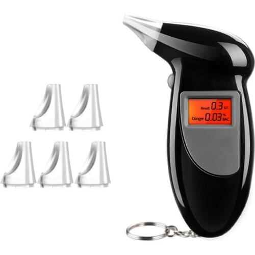 Newest breath alcohol tester professional Breathalyzer With LCD Screen Digital Alcohol Detector Powered By USB Char