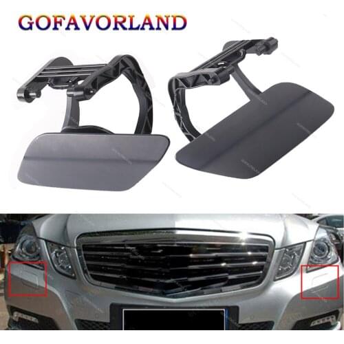 Pair Left & Right Front Headlight Washer Nozzle Cover Unpainted 2128600108 2128600208 For Mercedes E-Class W212 2009-2013