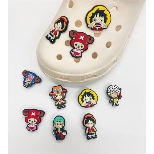1PCS Japanese Famous Anime Cartoon Shoe Charms Backapck Fit Wristbands Shoe Decorate Shoe Buckle Boys Kids Gift Croc Jibz