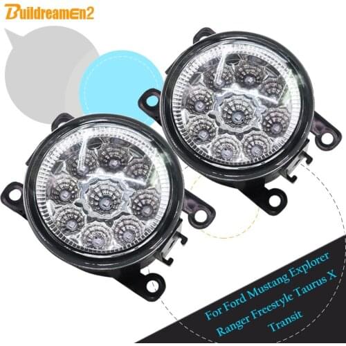 Buildreamen2 For Ford Mustang Explorer Ranger Freestyle Taurus X Transit Car Fog Light Lamp LED Light DRL Daytime Running Light