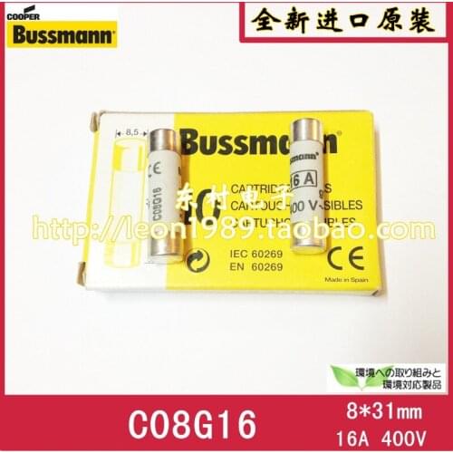 [SA]Original ceramic fuse Bussmann C08G12 C08G16 C08G20 C08G25 400V--20PCS/LOT