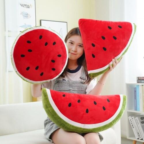 Nice Creative 40CM New Super Soft Summer Watermelon Plushie Fruit Sofa Cushion Home Decor Sofa Cushion For Kids Gifts