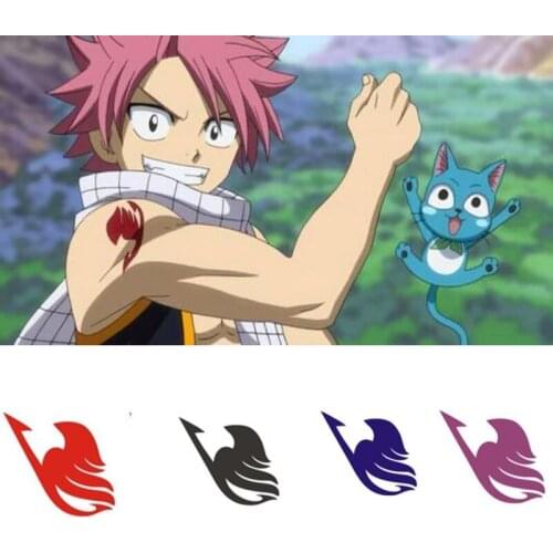 Fairy Tail Cosplay Natsu Dragneel Tattoos Anime Tattooing Stickers Halloween Carnival Cosplay Costume Accessories Props