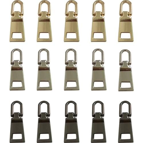 5pcs Metal Zipper Pull Replacement Zipper Head for Garment Bags DIY Sewing Crafts Repair Slider Zipper puller Sewing Accessories