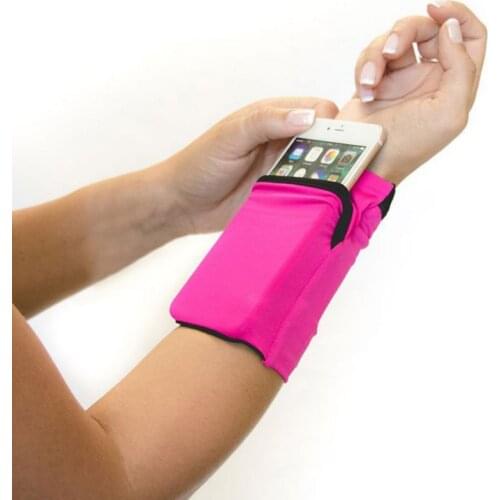 Sports Arm Bag Ultra-thin Anti-slip Wristband Wrist Armband Phone Pouch Holder Sports Bags For Fitness Running Cycling