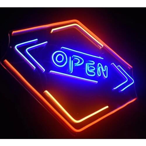 Led Light Neon Sign Shop 24 Open Lamps Coffee Shop Bar KTV Store Gaming Rooms Glass Wall Decoration Commercial Colorful Bulbs