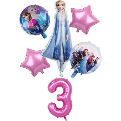 Disney Frozen Foil Ballon Elsa Princess Figure Helium Globos for Baby Shower Kids Birthday Party Decorations Children Toys Gifts
