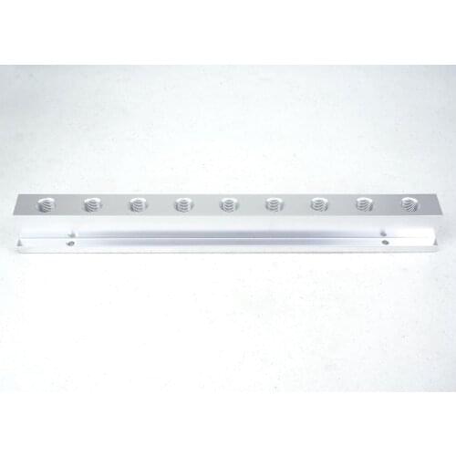 1/4" BSP T-Shape Air Manifold Block Splitter Air Solid Aluminum Manifold Block Splitter Water Gas Oil