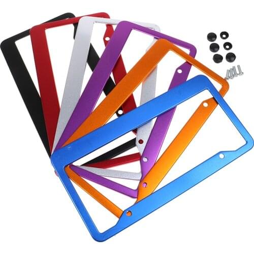 1Pc Universal US Auto Car Aluminum License Plate Frame Cover Car Accessary