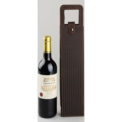 100pcs/lot Christmas Festival gift Wine bags of wine packaging gift boxes Red wine only leather bag Customize