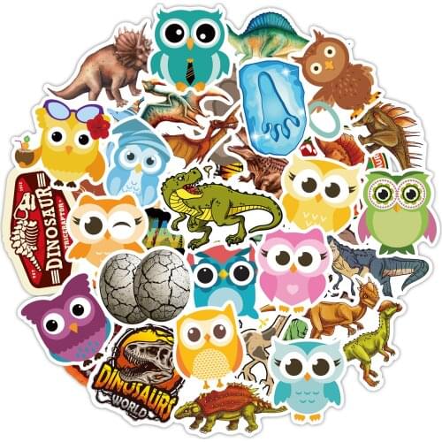 160 Cartoon Stickers Animals Lovely Owl Dinosaur Sticker Pack On Laptop Car Water Bottle Phone Suitcase Skateboard Decals Toys