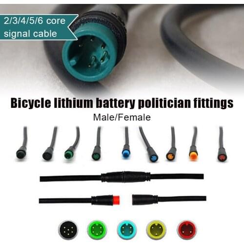 2 3 4 5 6 Pin Cable Julet Connector Waterproof Connector For Ebike Display Cable Female Male Cables Modified Accessory