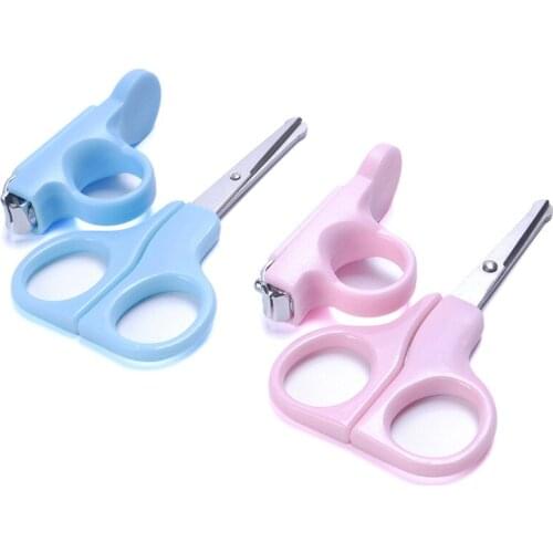 2 in 1 Stainless Steel Baby Kid Finger Safety Nail Care Manicure Set Kit Tool Include Nail Scissors Clipper Trimmer