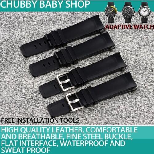 22mm Rubber Silicone Watch Strap For IWC AQUATIMER FAMILY Watchband IW356802/376705/376710/376711/376708/356801/356810/376709